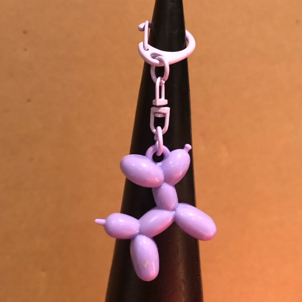 3/$20 Purple Bubble Balloon Dog Keychain